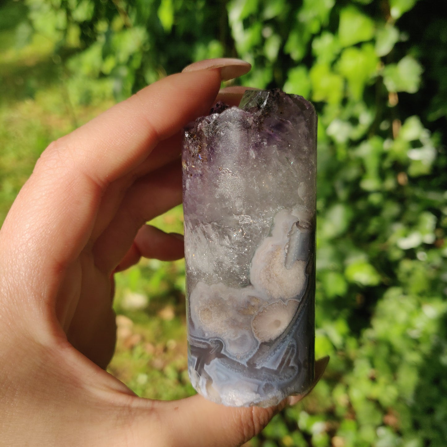 Amethyst Druzy Cylinder (#6) - Simply Affinity