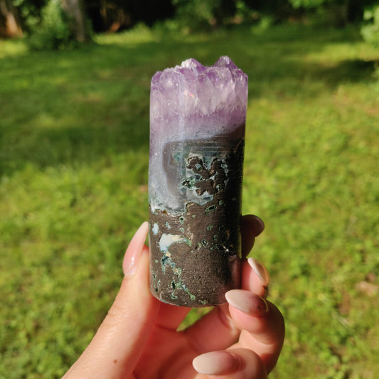Amethyst Druzy Cylinder (#5) - Simply Affinity