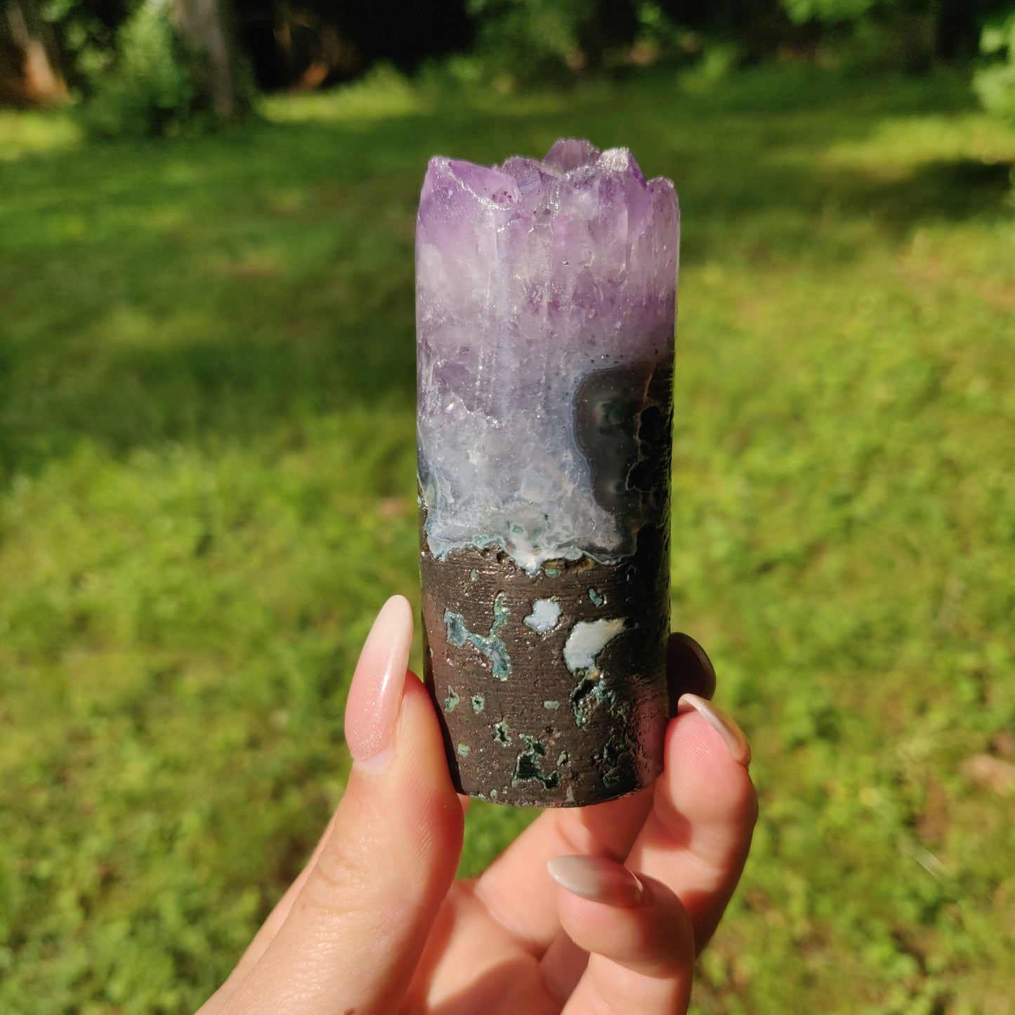 Amethyst Druzy Cylinder (#5) - Simply Affinity