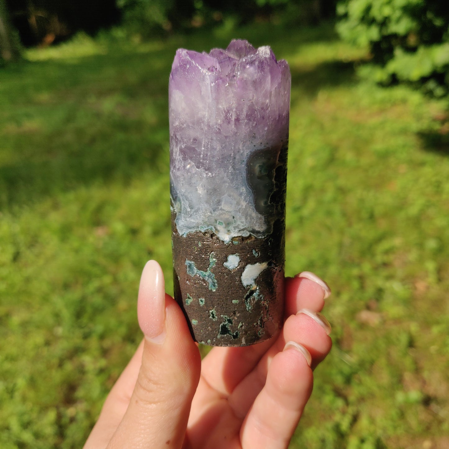 Amethyst Druzy Cylinder (#5) - Simply Affinity