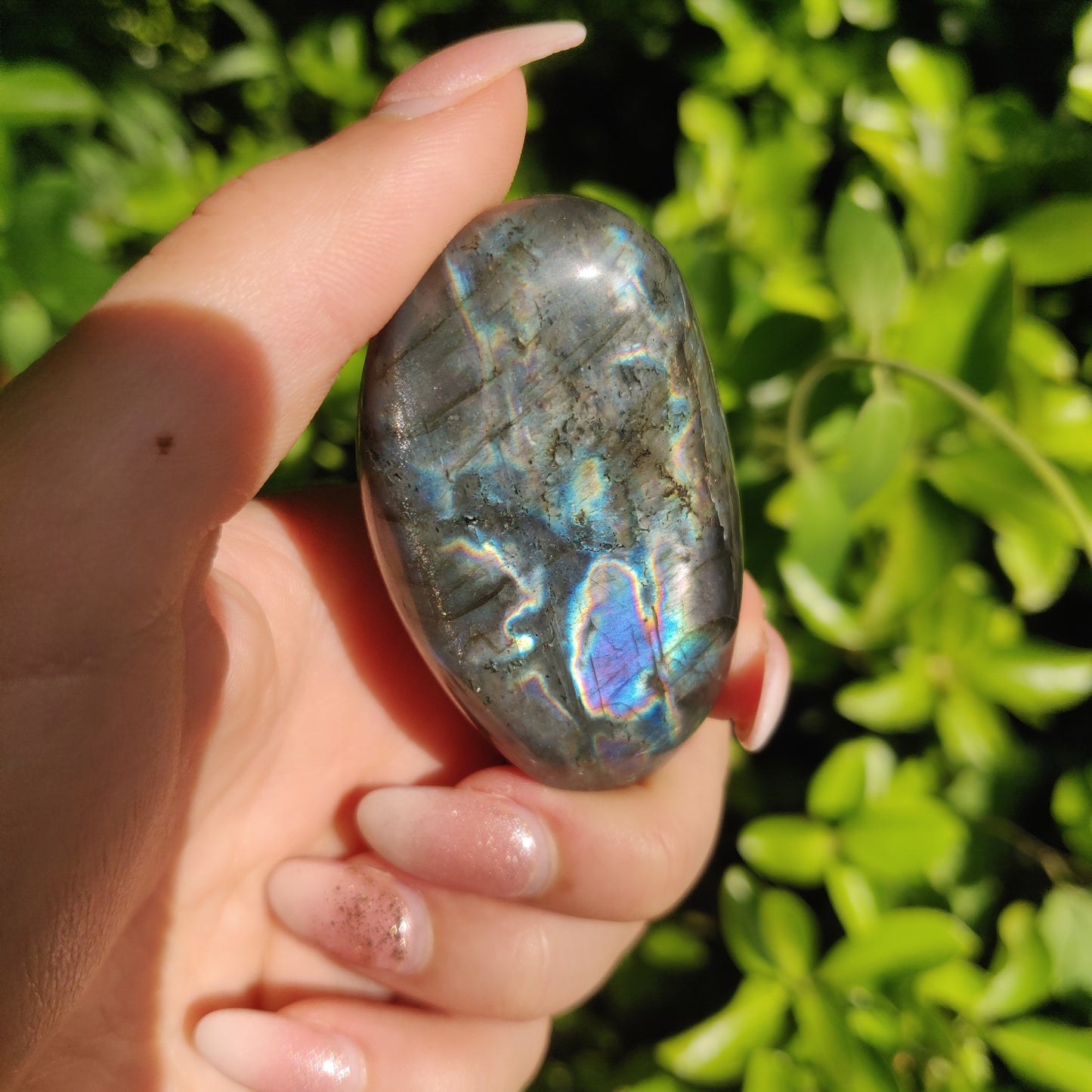 Labradorite Palm Stone (#M15)