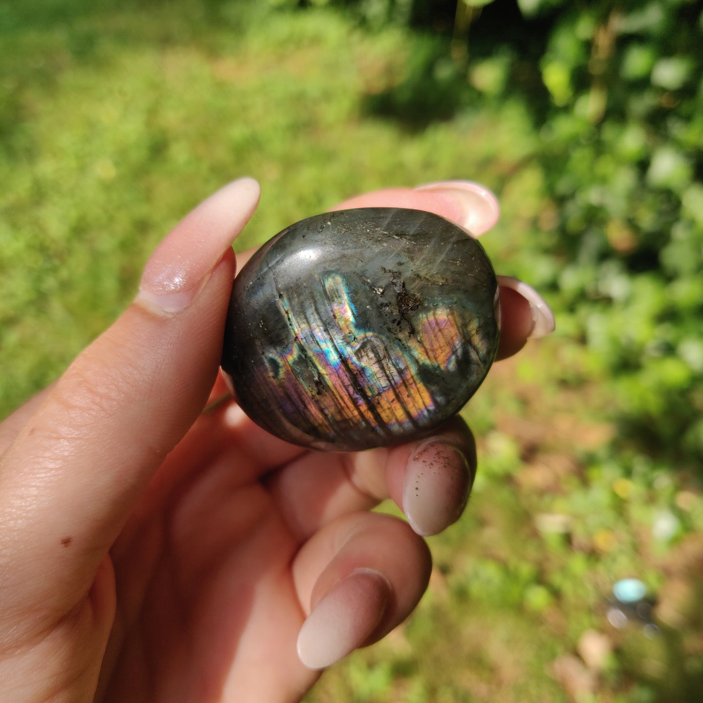 Labradorite Palm Stone (#M14)