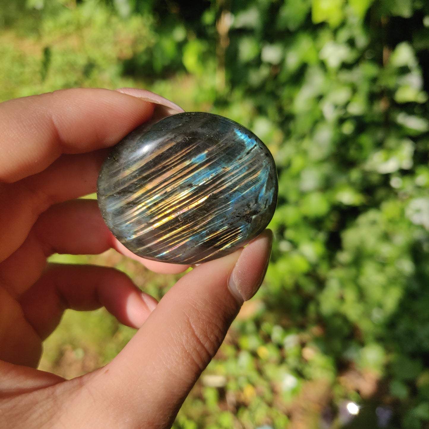 Labradorite Palm Stone (#M14)