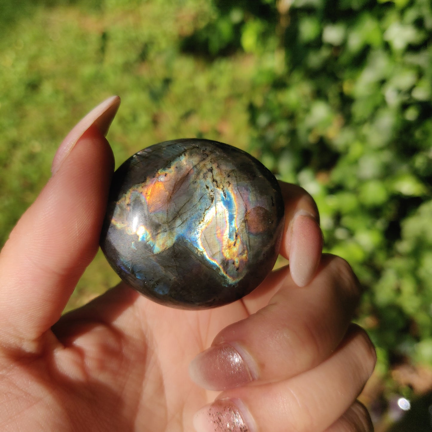 Labradorite Palm Stone (#M14)