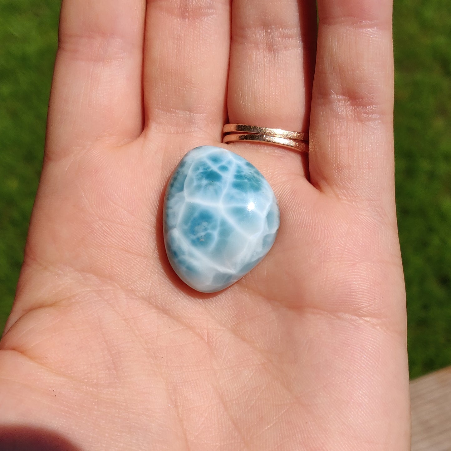 Larimar Cabochon (#J4)