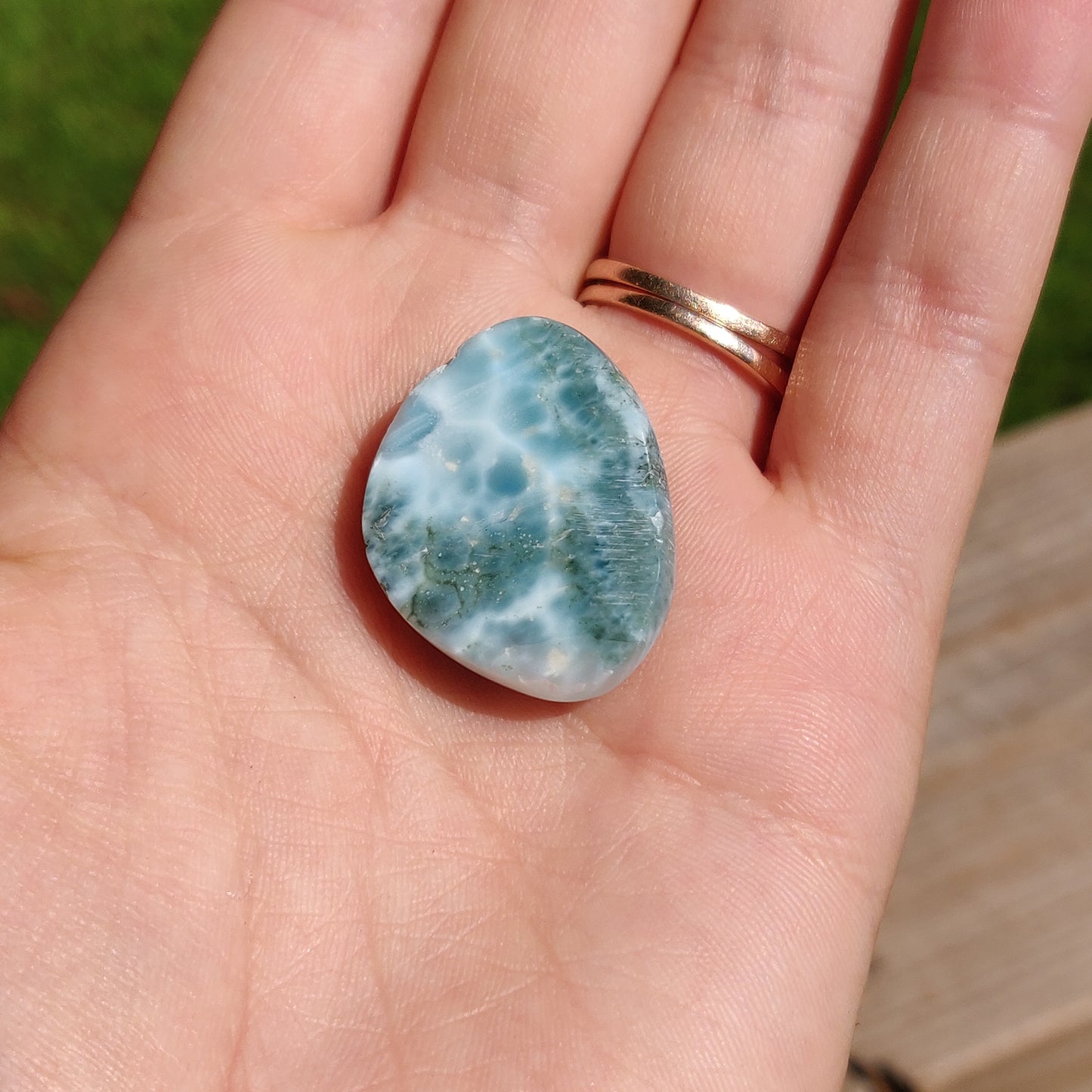 Larimar Cabochon (#J4)