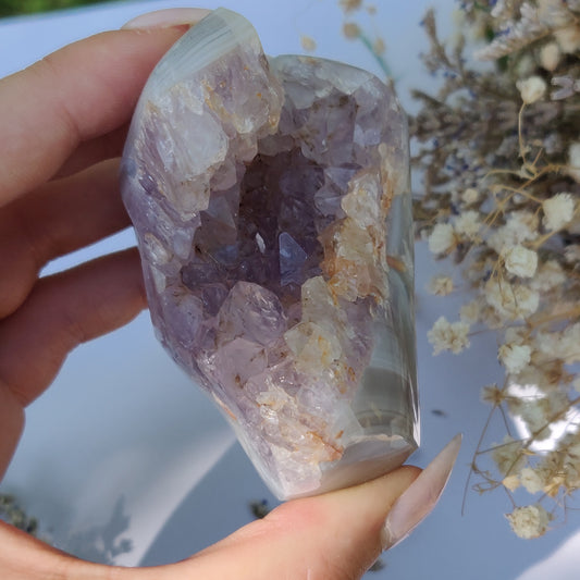 Amethyst Agate Geode (#J2) - Simply Affinity