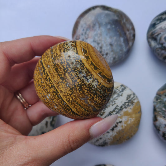 Ocean Jasper Palm Stone (#4)