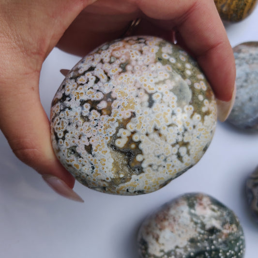 Ocean Jasper Palm Stone (#25)
