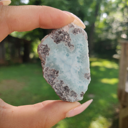 Polished Larimar Slab (#J9)