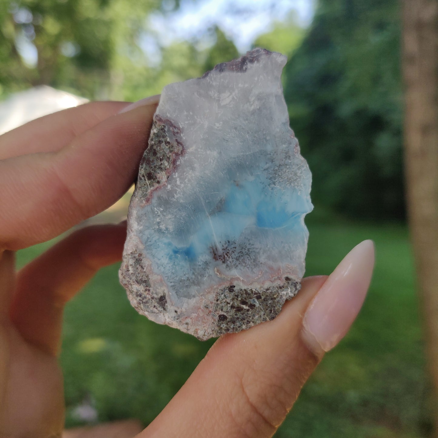 Polished Larimar Slab (#J8)
