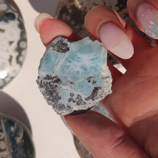 Polished Larimar Slab (#J5)