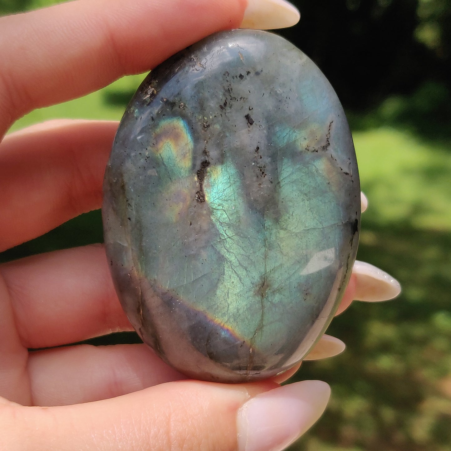 Labradorite Palm Stone (#J11)