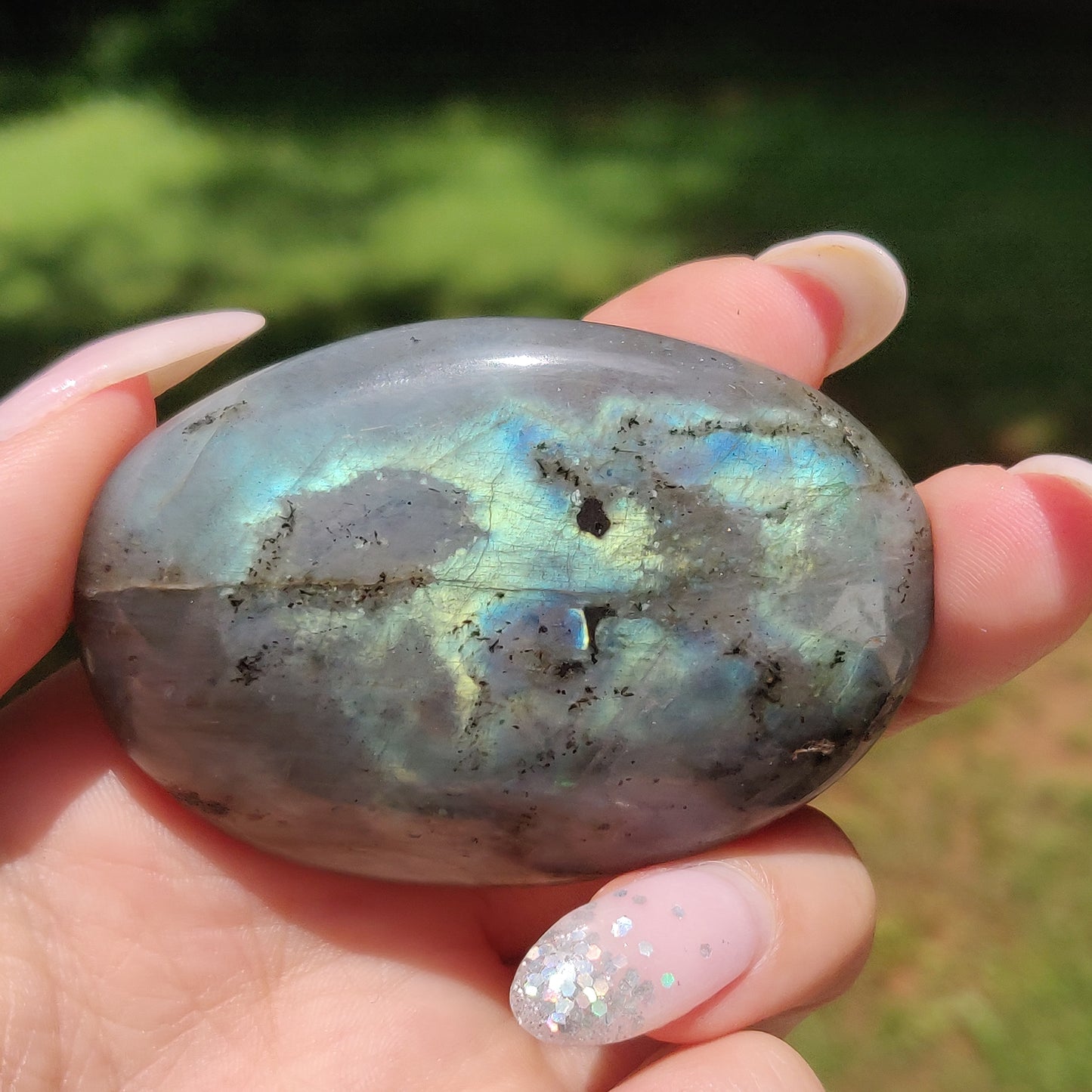 Labradorite Palm Stone (#J11)