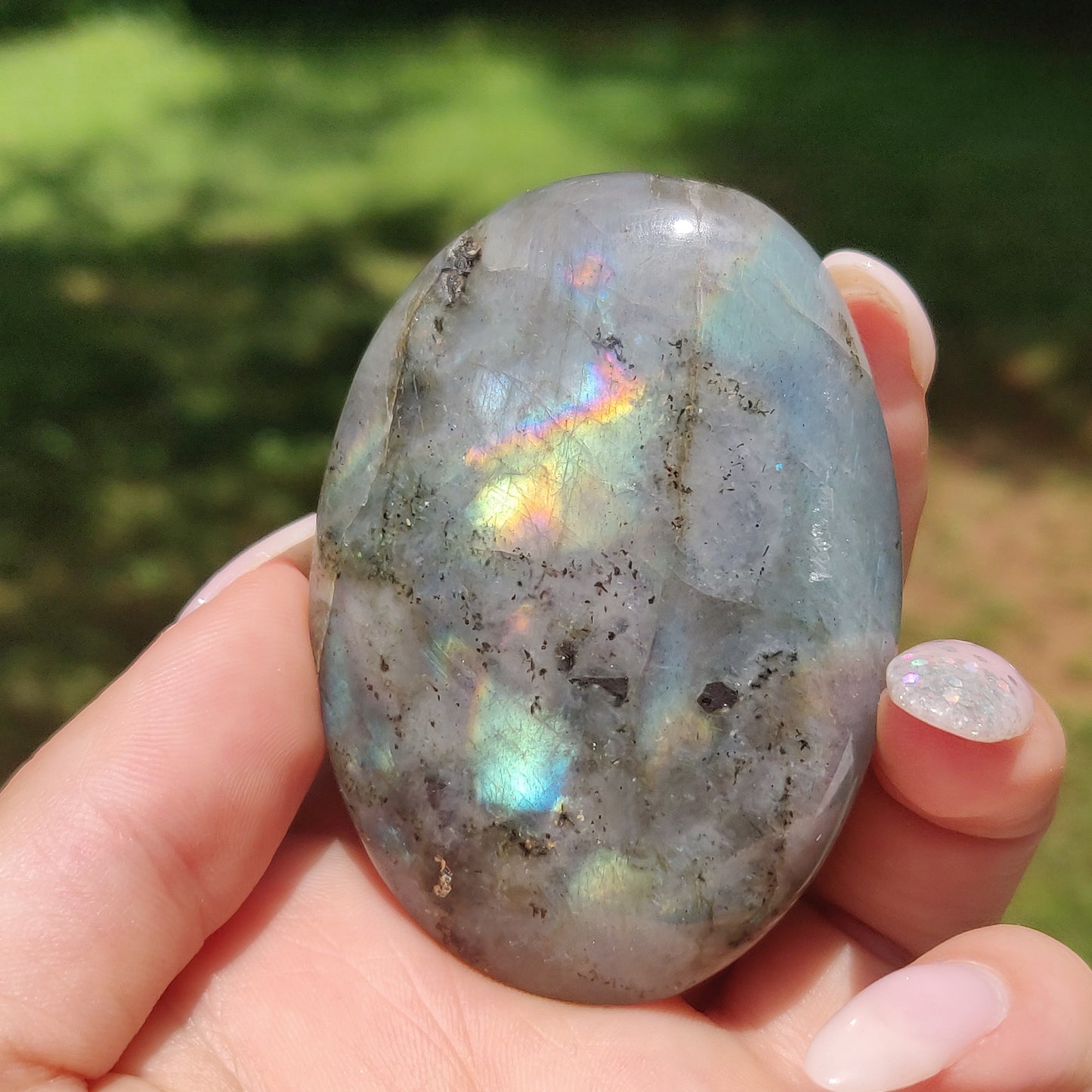 Labradorite Palm Stone (#J11)