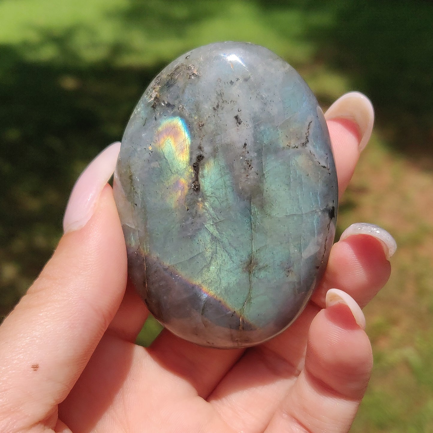 Labradorite Palm Stone (#J11)