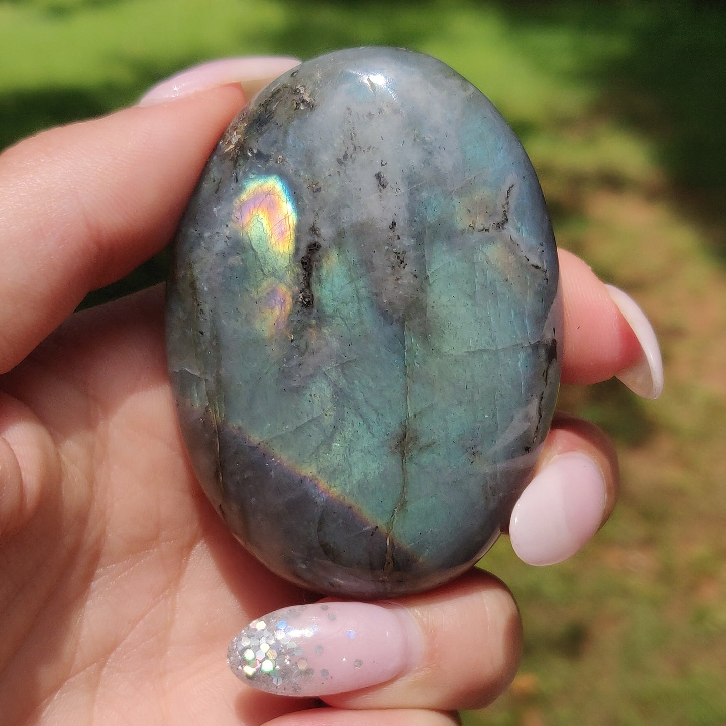 Labradorite Palm Stone (#J11)
