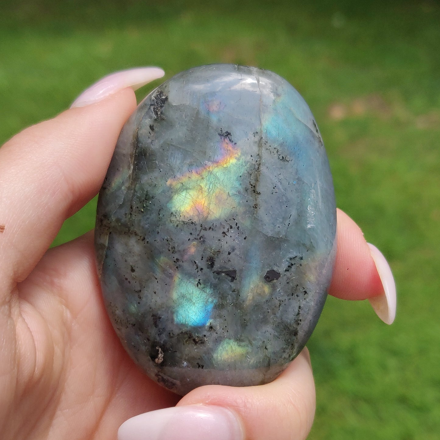 Labradorite Palm Stone (#J11)