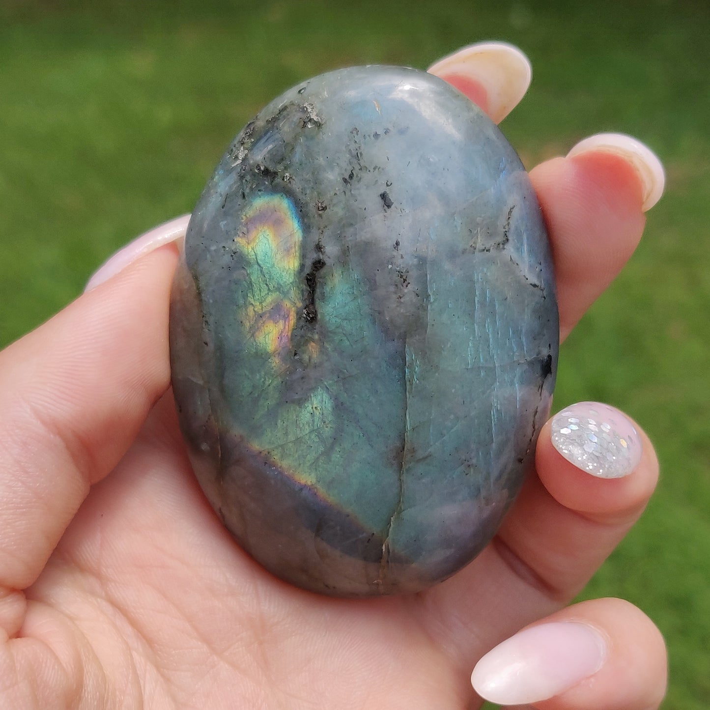 Labradorite Palm Stone (#J11)