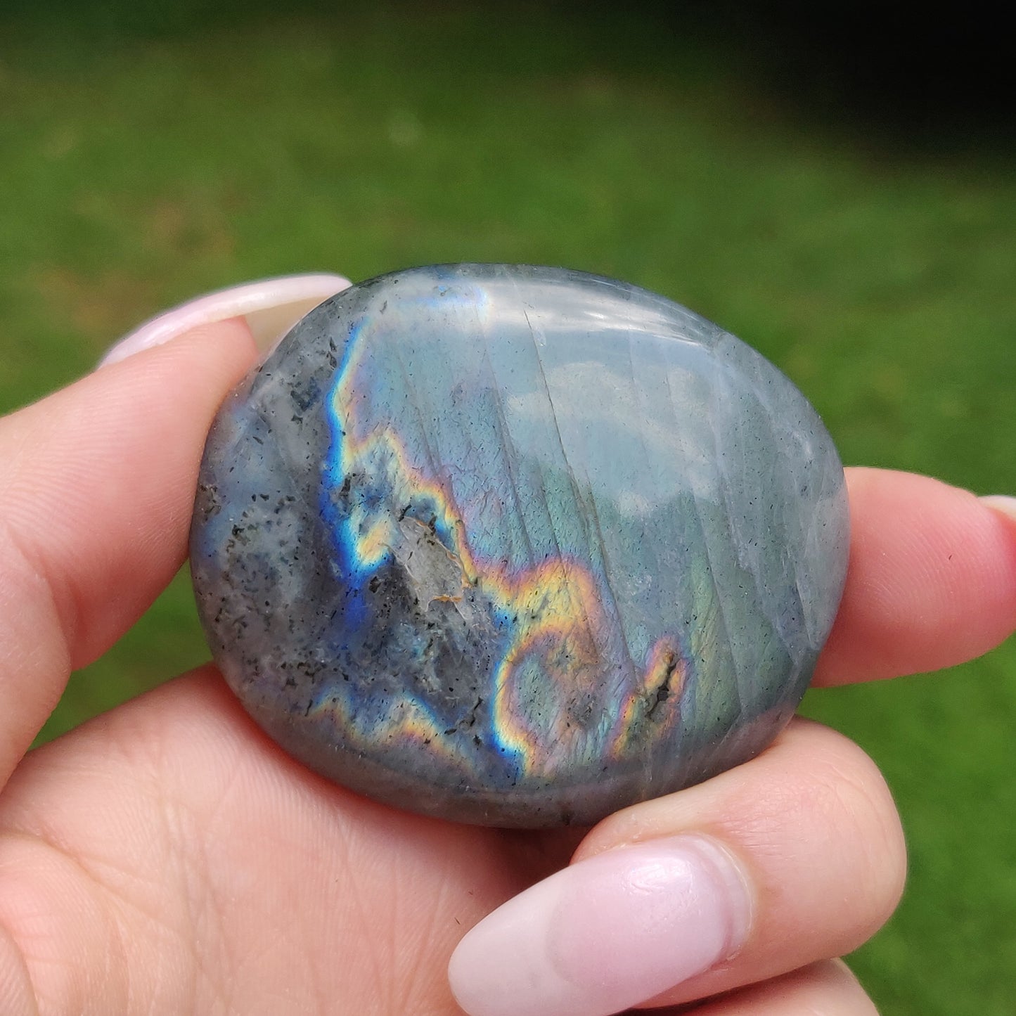 Labradorite Palm Stone (#J13)