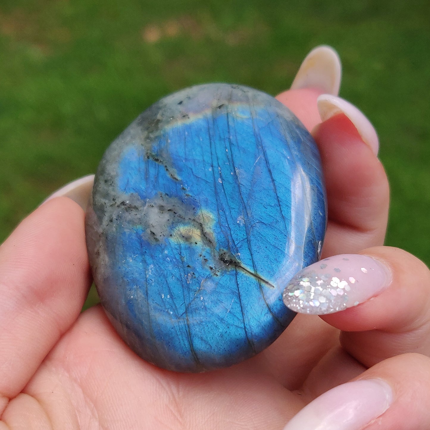 Labradorite Palm Stone (#J12)