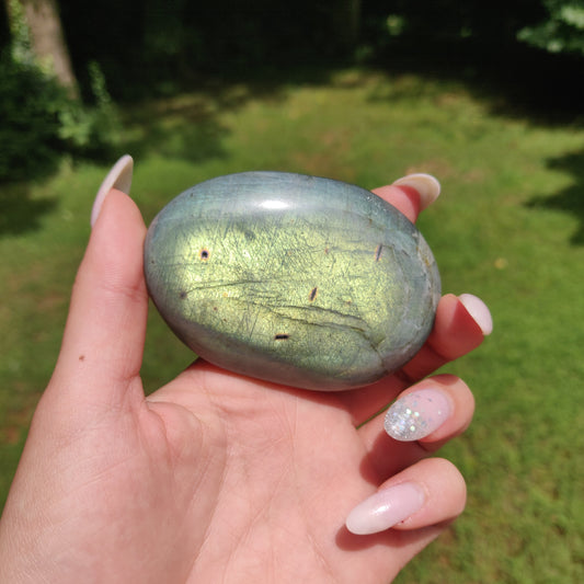 Labradorite Palm Stone (#J8)