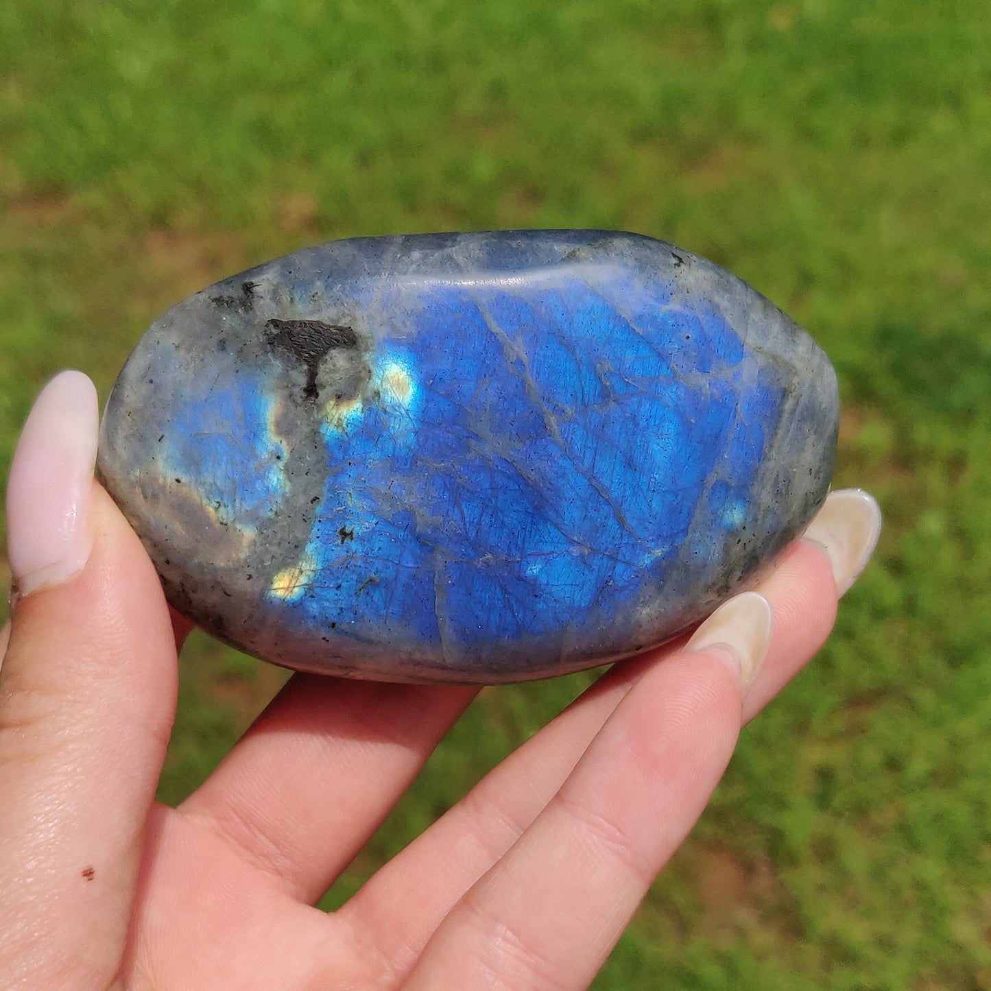 Labradorite Palm Stone (#J7A)
