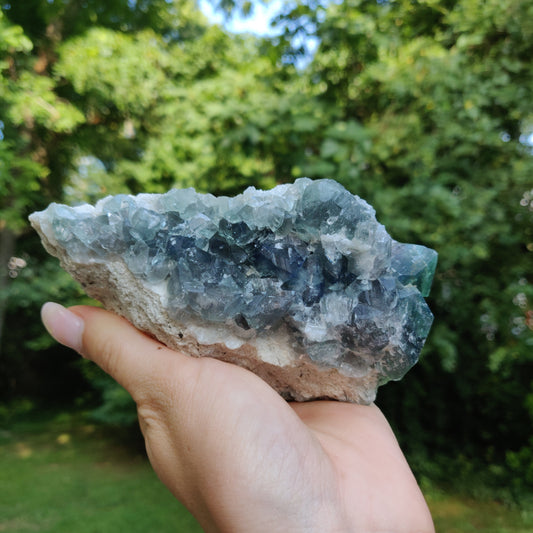 Raw Cubic Fluorite Cluster (#J4)