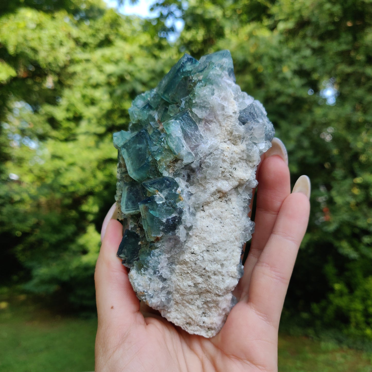 Raw Cubic Fluorite Cluster (#J4)