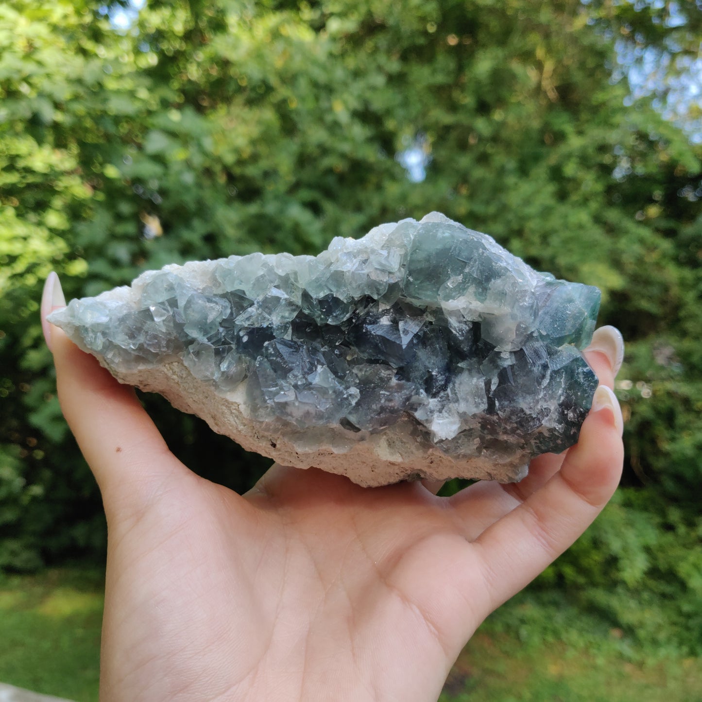 Raw Cubic Fluorite Cluster (#J4)