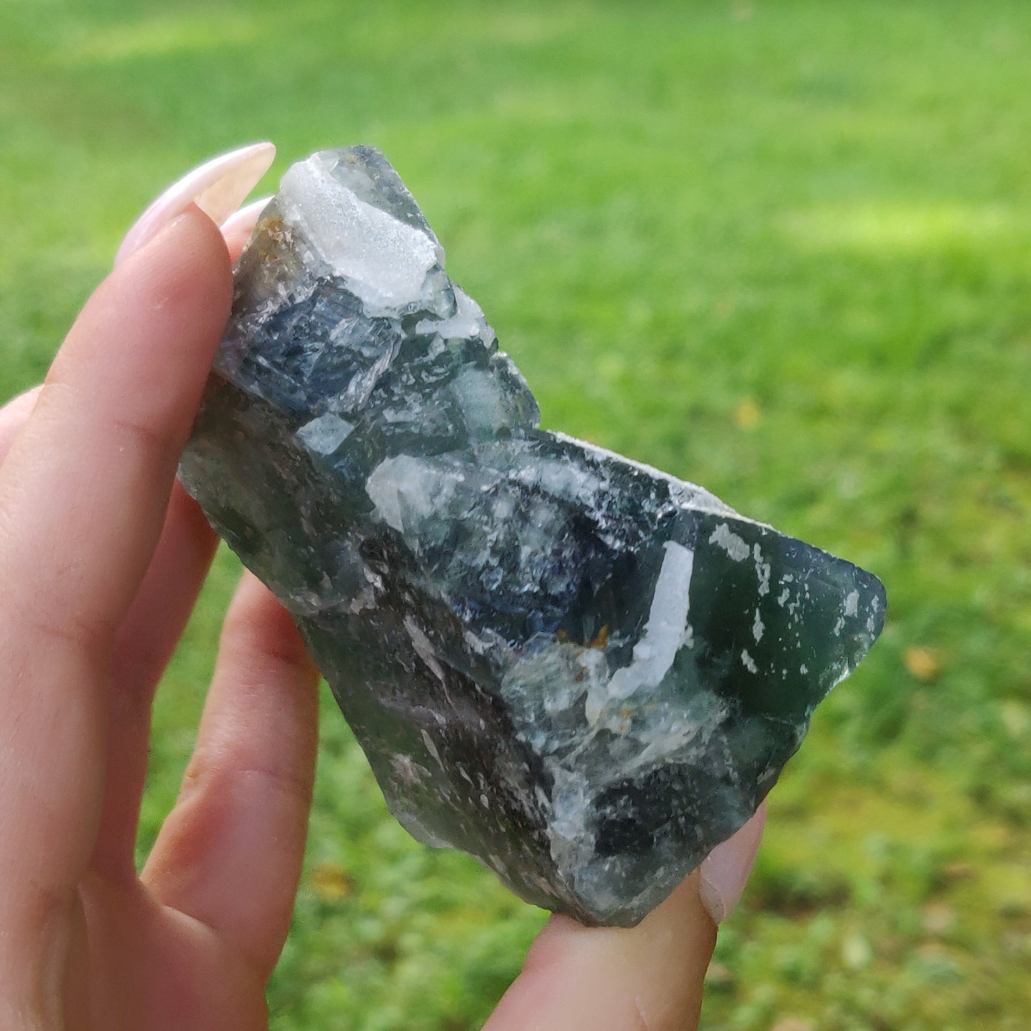 Raw Cubic Fluorite Cluster (#J5)