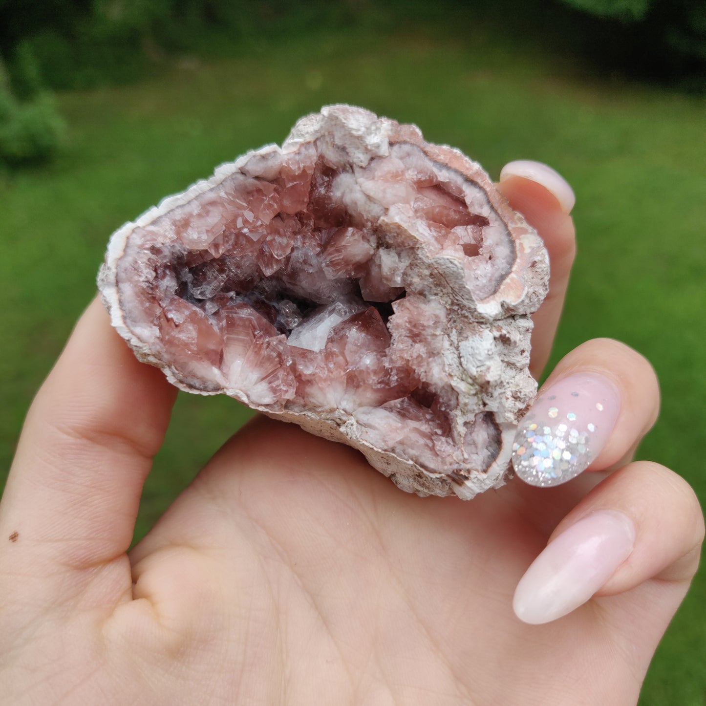 Pink Amethyst Geode (#J2)