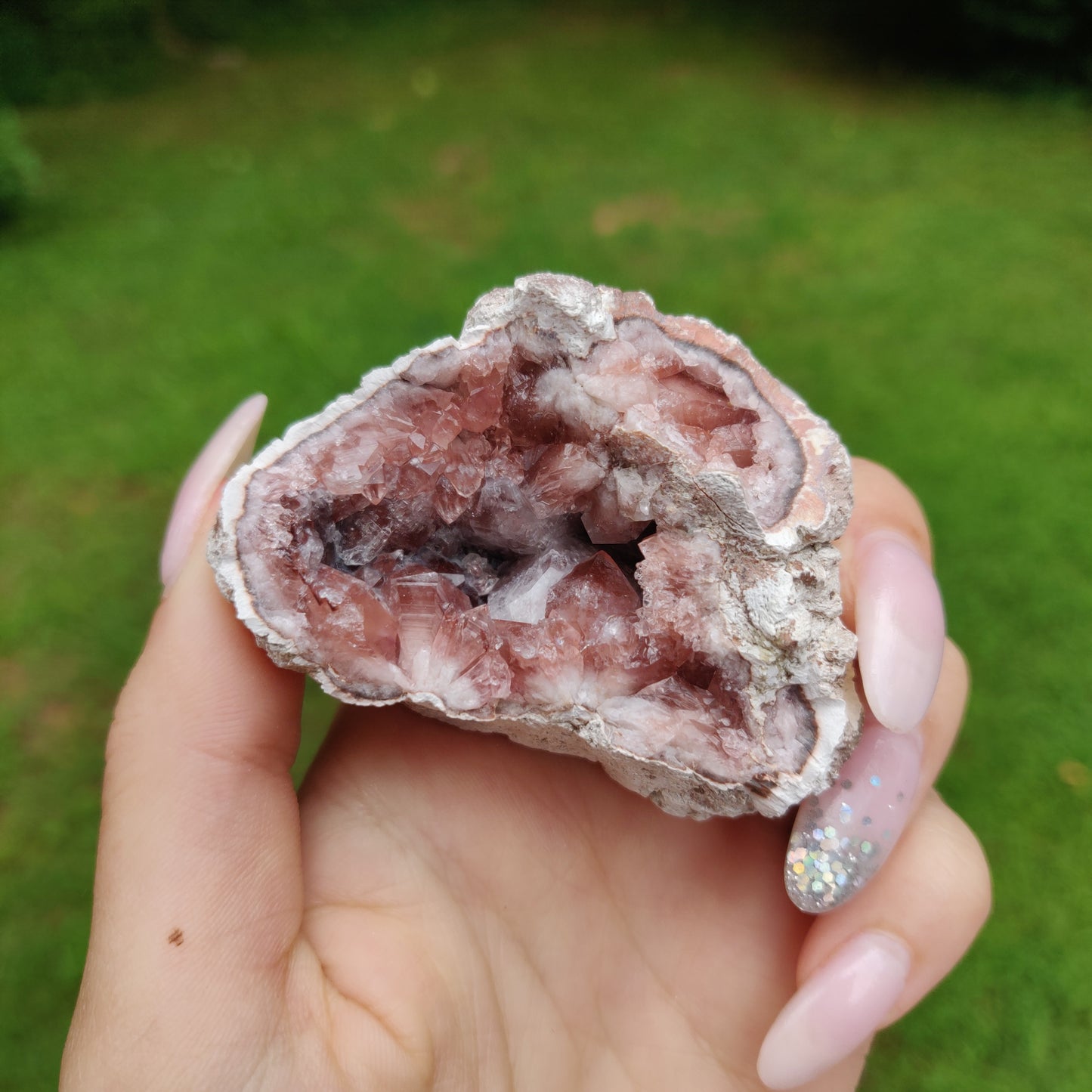 Pink Amethyst Geode (#J2)
