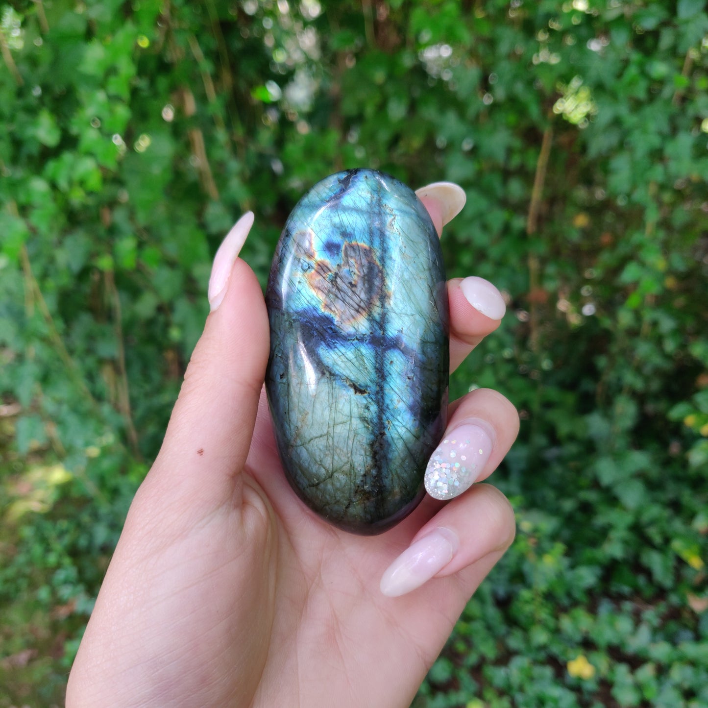 Labradorite Palm Stone (#E107)