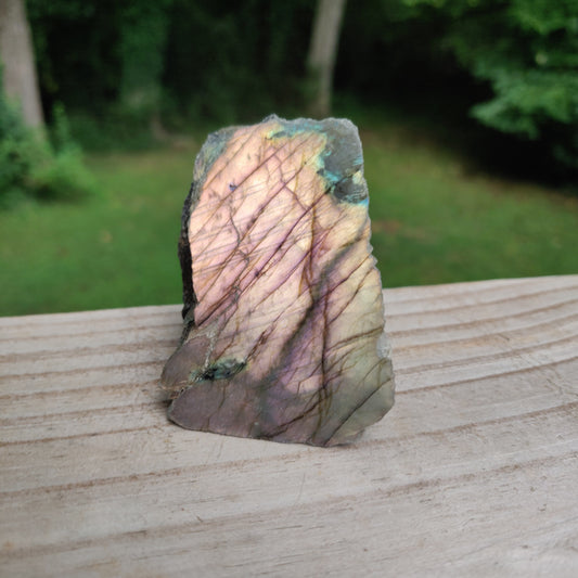 Pink & Gold Labradorite Slab (#J12)
