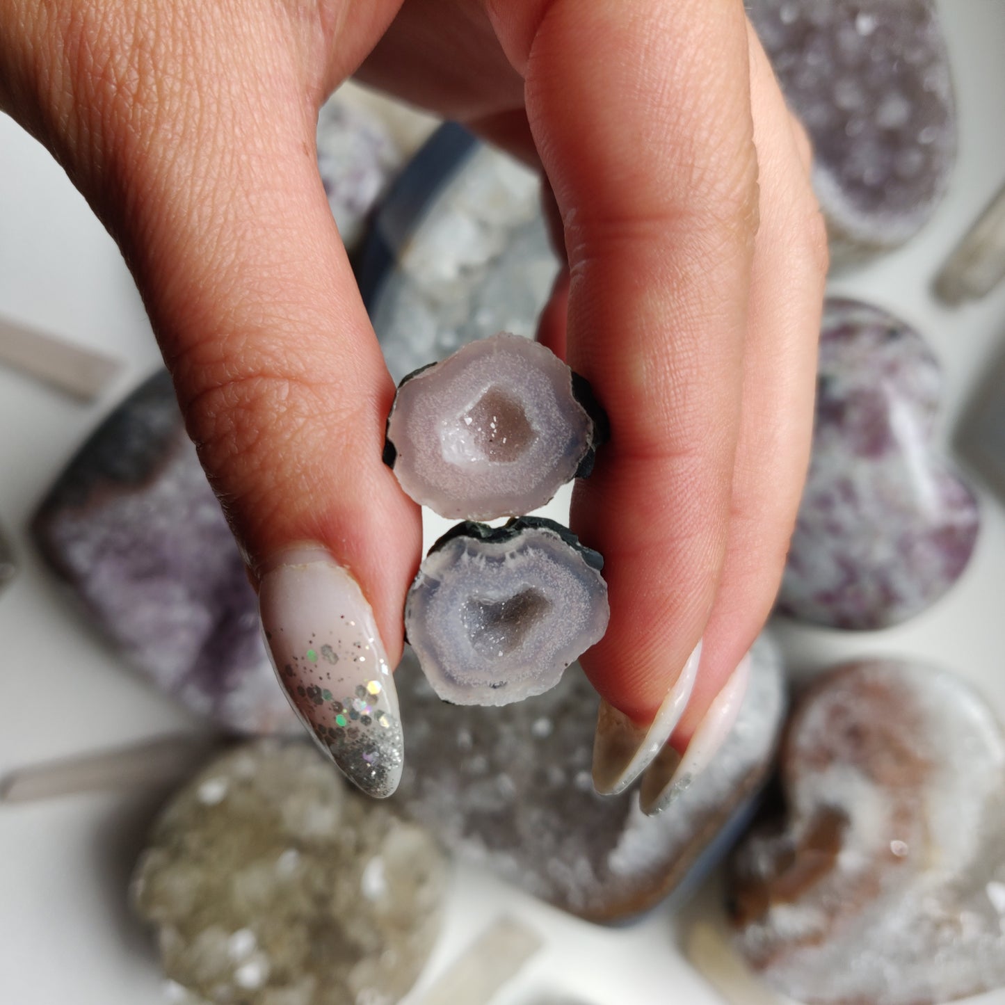 Tabasco Geode Pair (#V4)