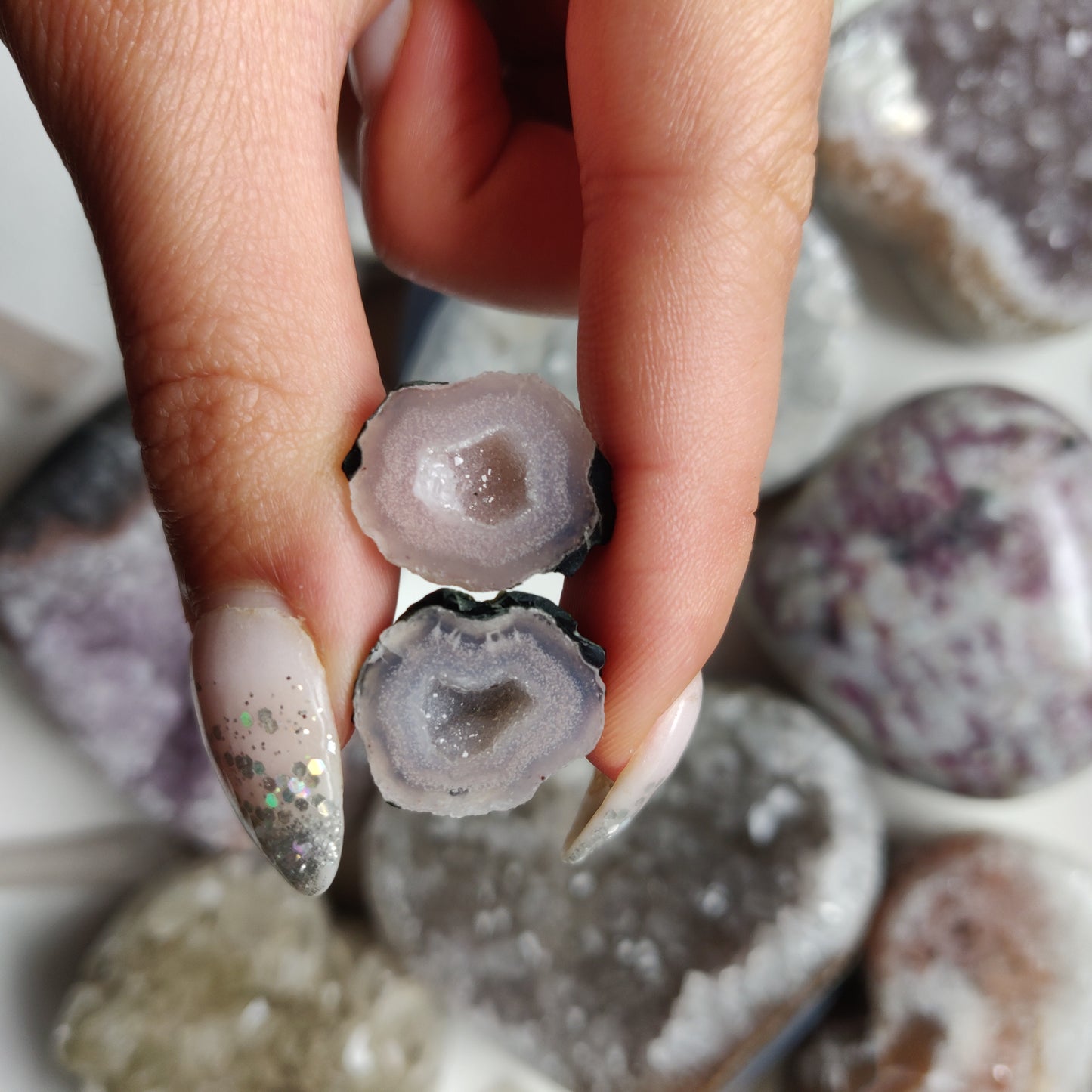 Tabasco Geode Pair (#V4)