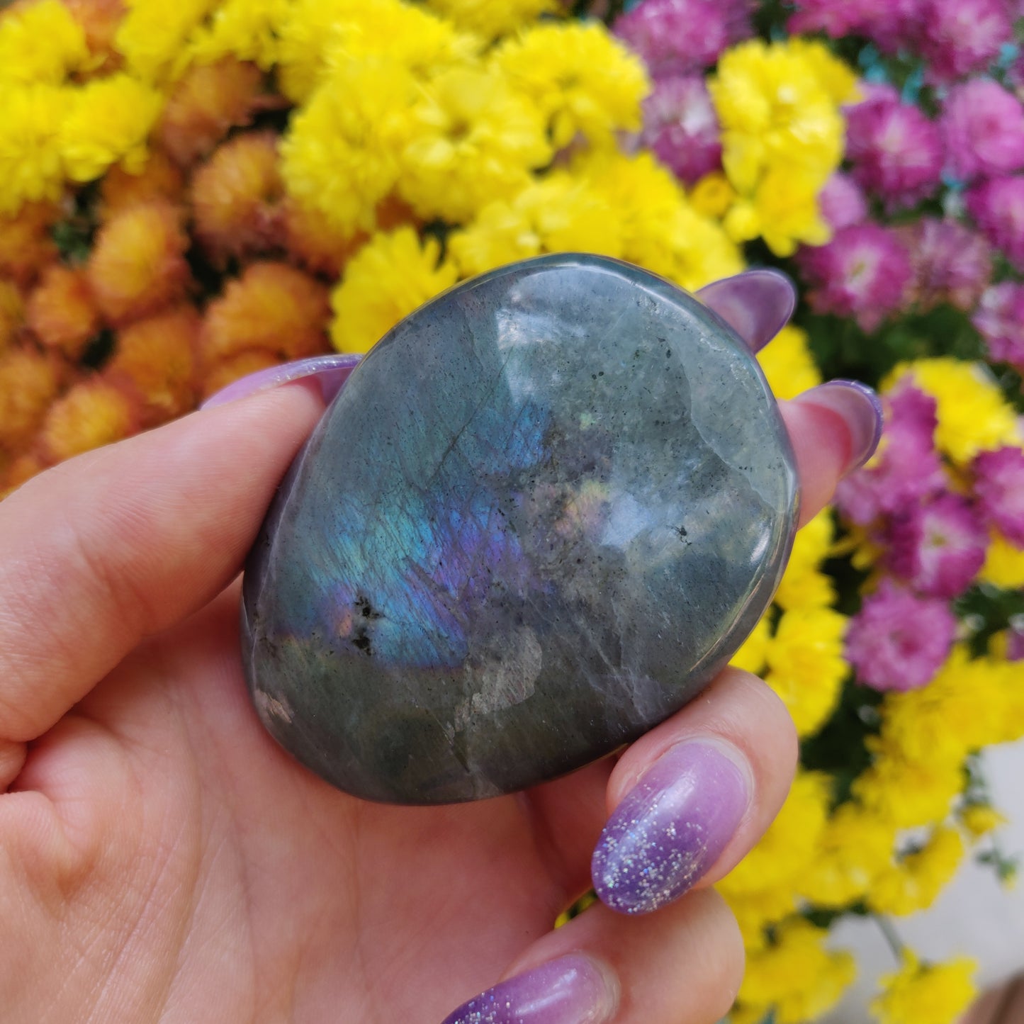 Labradorite Palm Stone (#A6)