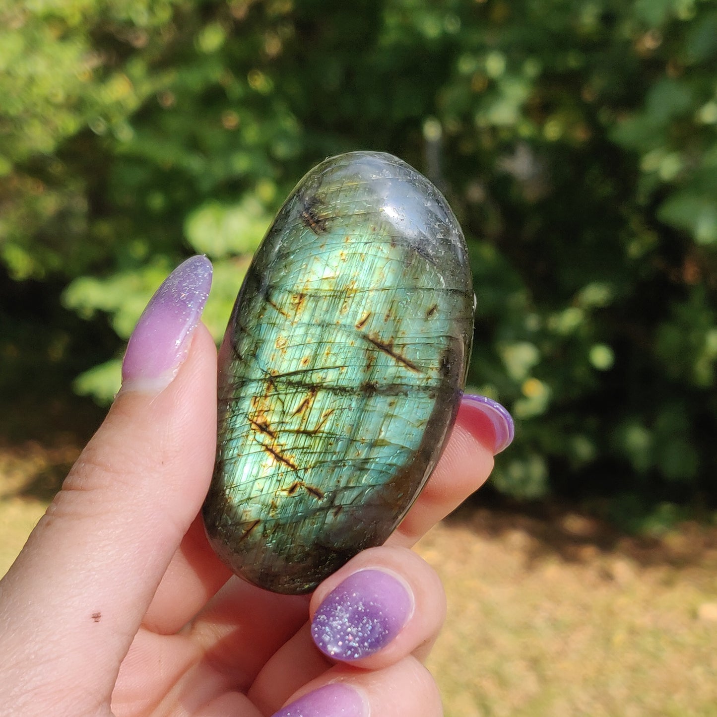 Labradorite Palm Stone (#A9)