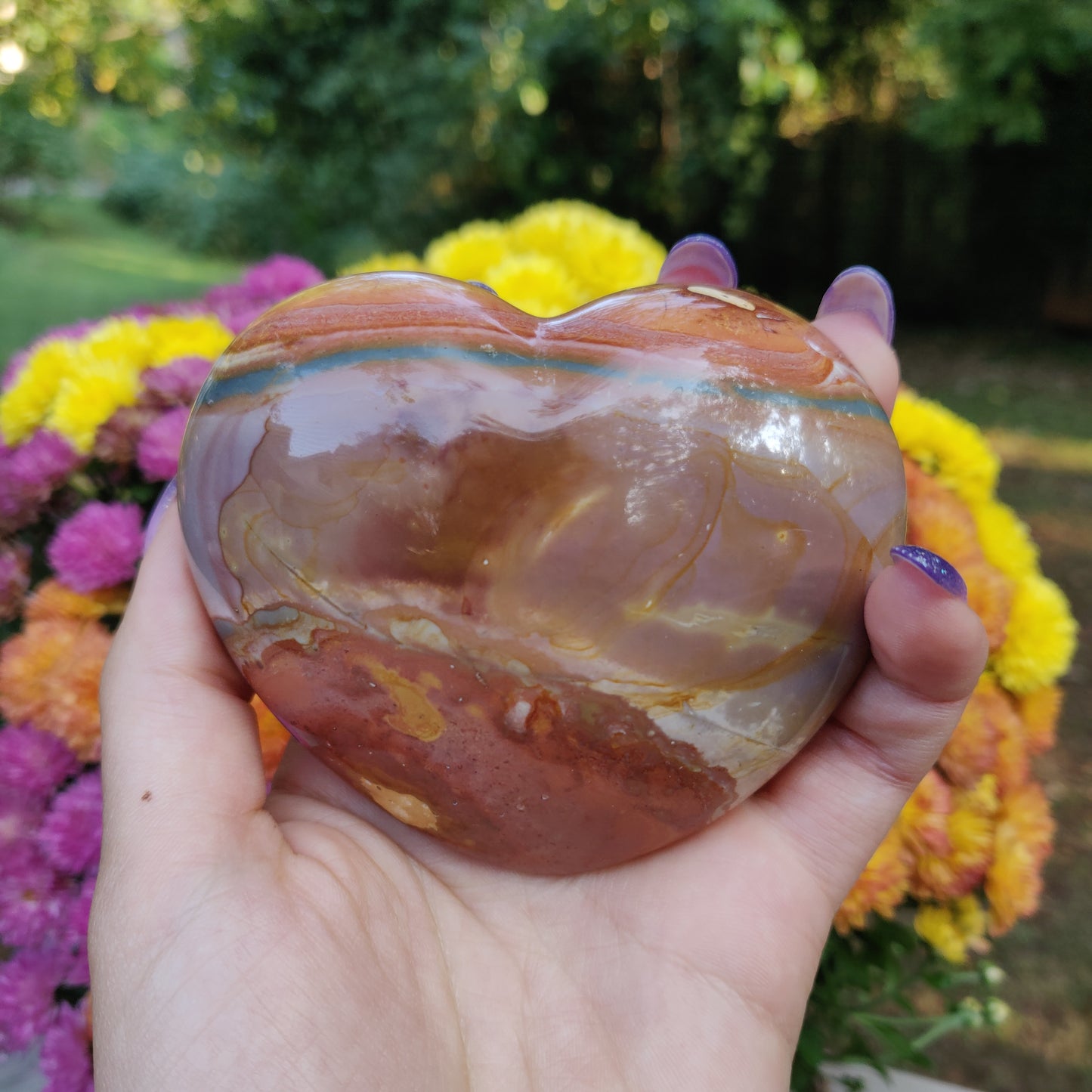 Polychrome Jasper Heart (#A2)