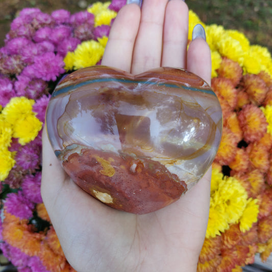 Polychrome Jasper Heart (#A2)