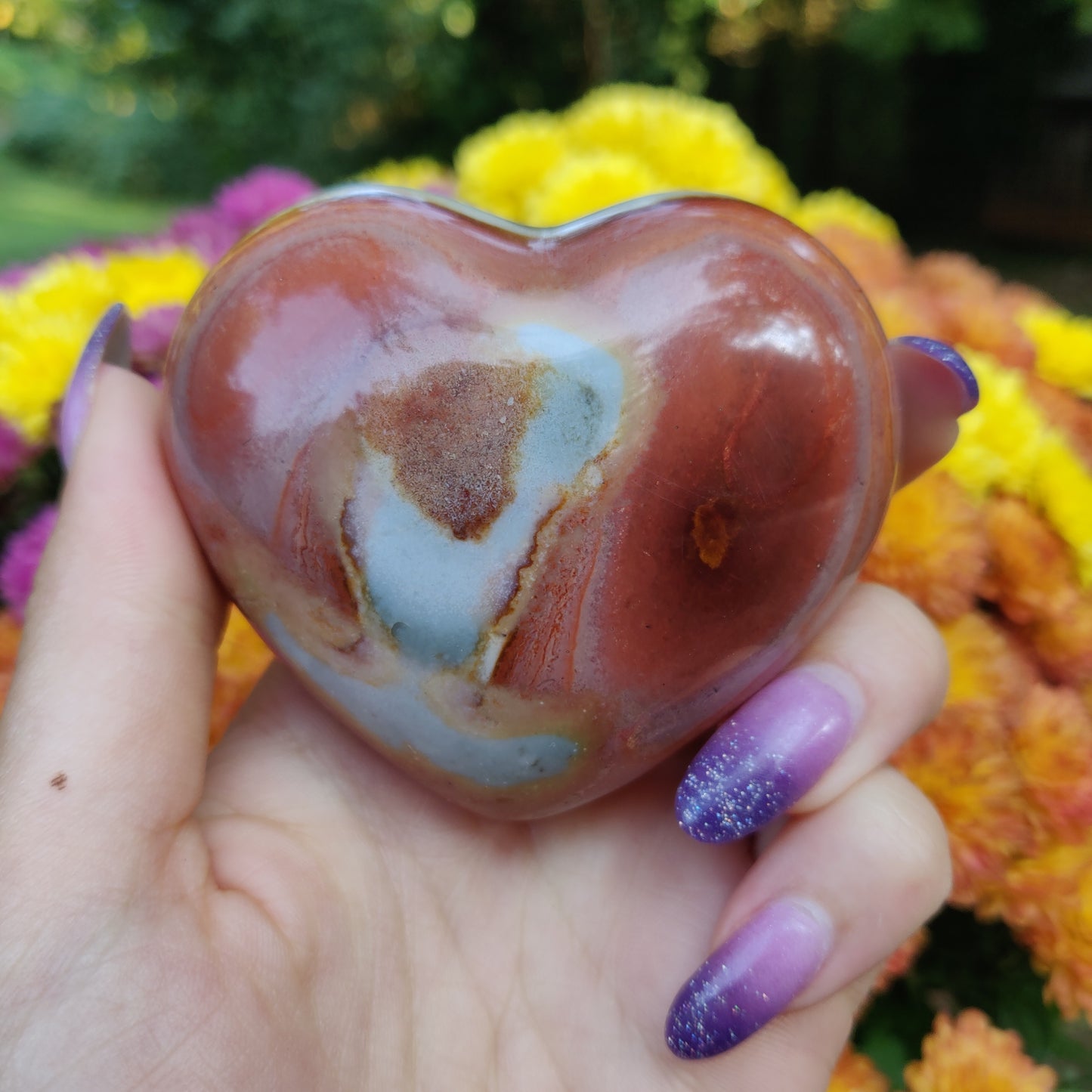 Polychrome Jasper Heart (#A4)