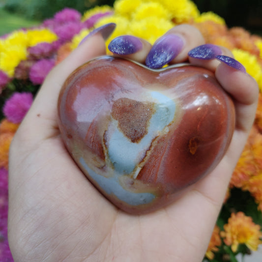 Polychrome Jasper Heart (#A4)