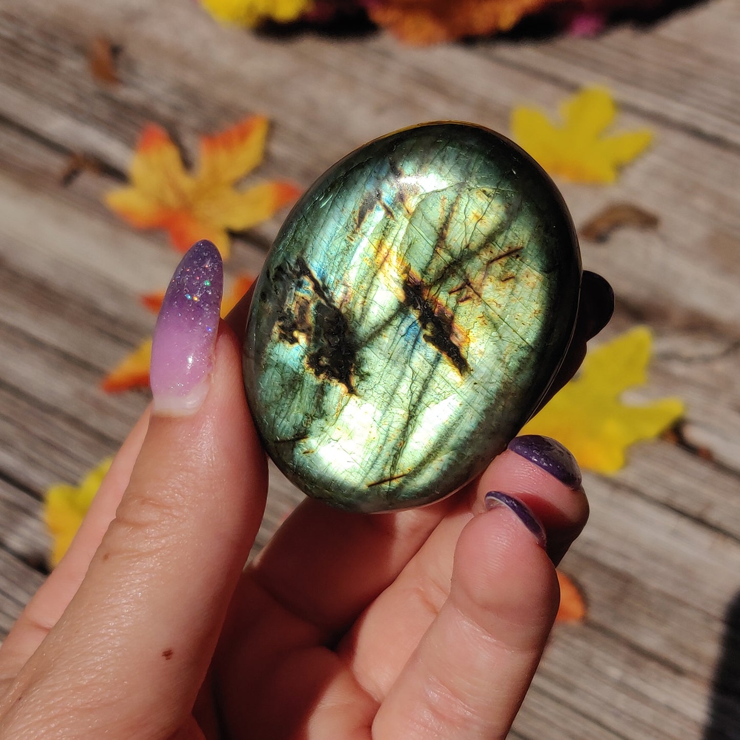 Labradorite Palm Stone (#A3)