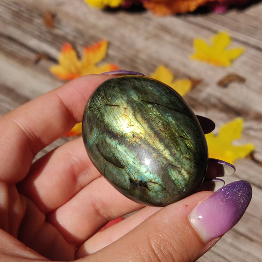 Labradorite Palm Stone (#A3)