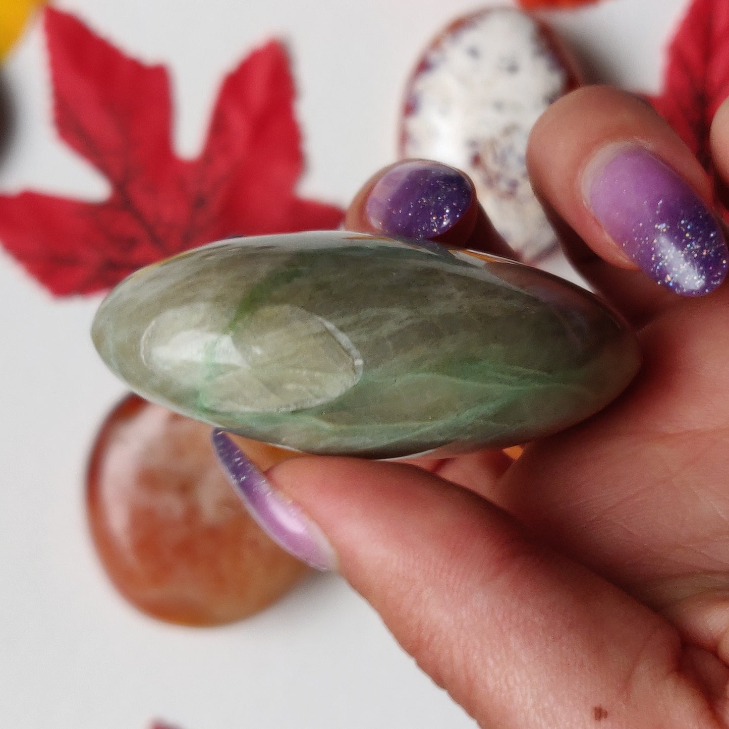 Garnierite Palm Stone (#A2)