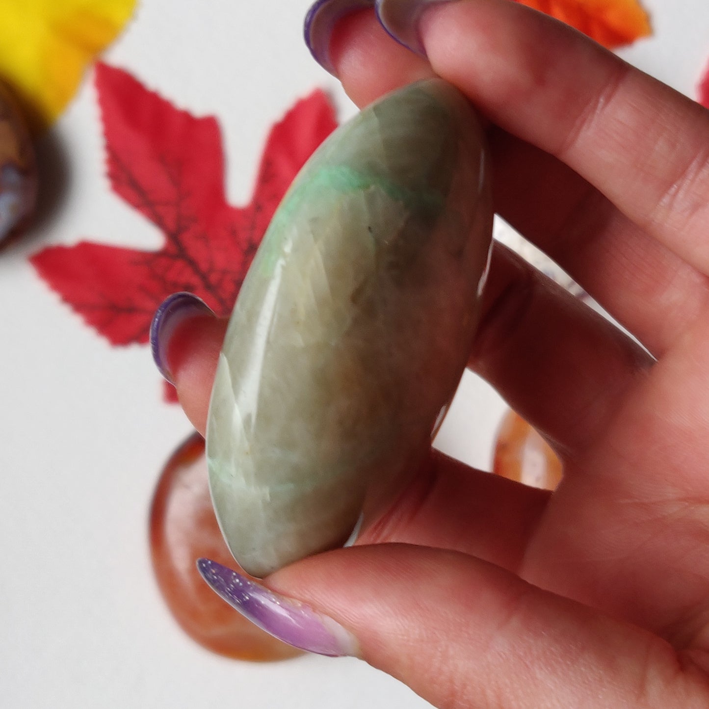Garnierite Palm Stone (#A2)