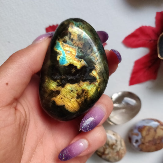 Labradorite Palm Stone (#A4)
