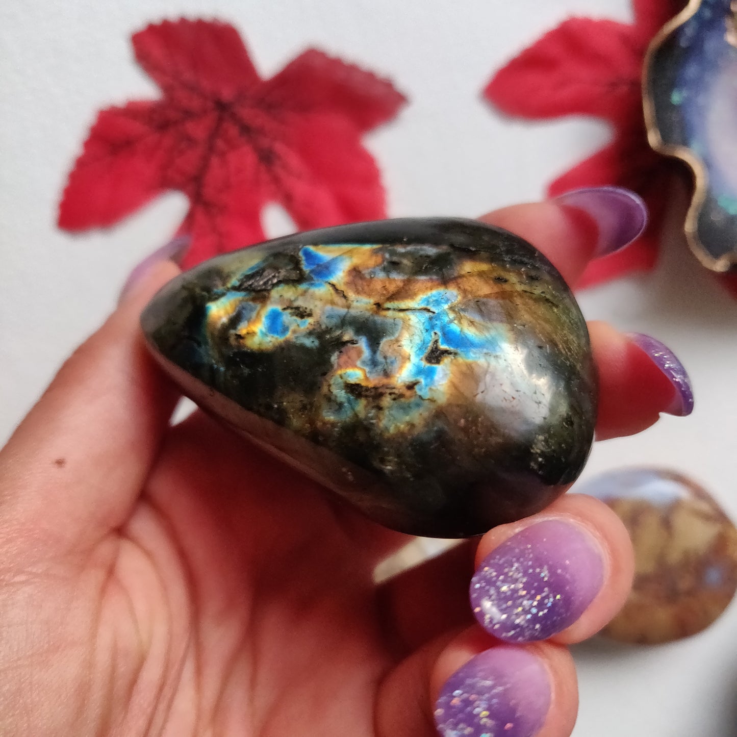 Labradorite Palm Stone (#A20)