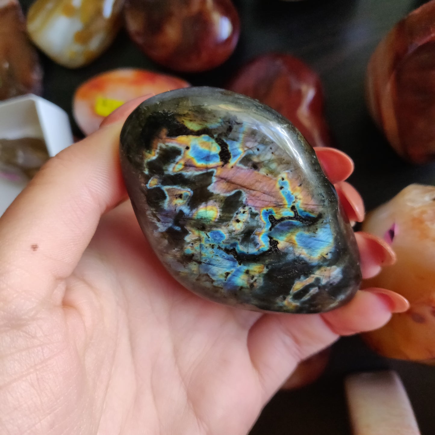 Labradorite Palm Stone (#A21)